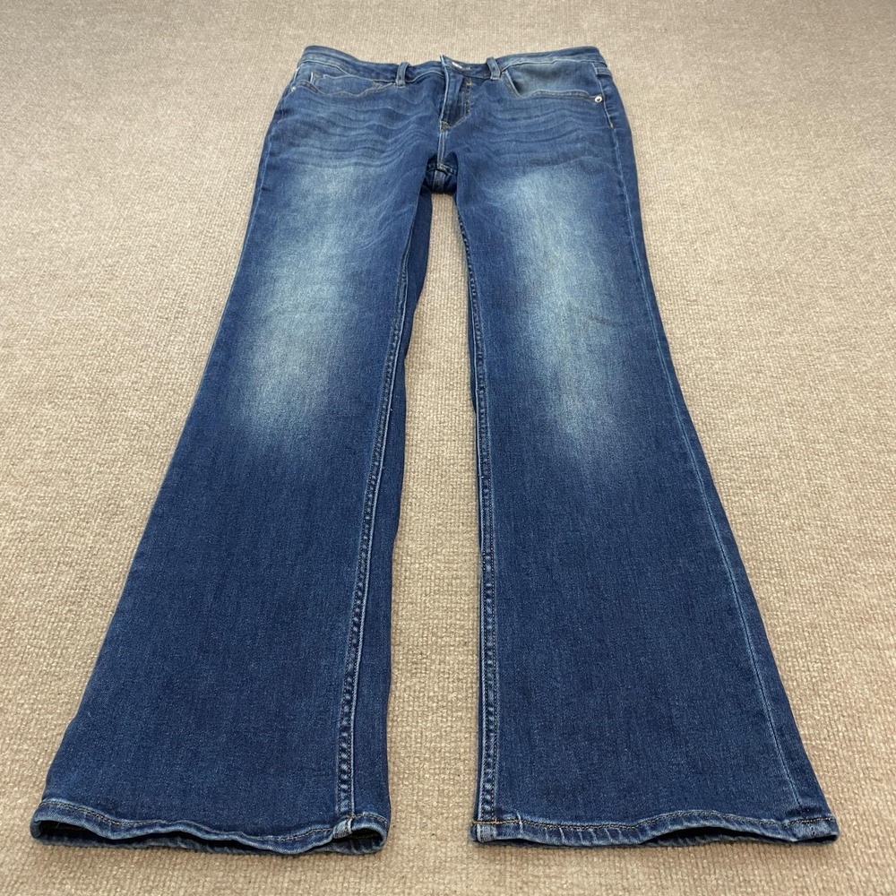 Vigoss Jagger Boot Cut Jeans Womens 30 Blue Y2K Boho Mid Rise Stretch Denim